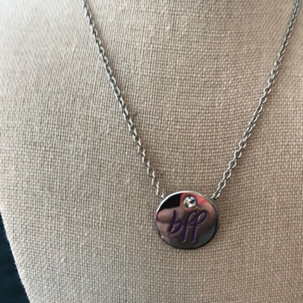Lia Sophia - BFF Silver Cut Crystal Necklace